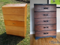 Industrial chic dresser before & after