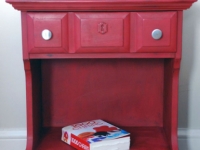 Deep red side table