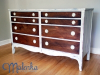 Wood and White Dresser