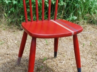 Racing Stripey Red Chair with dipper legs
