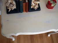 Distressed white table