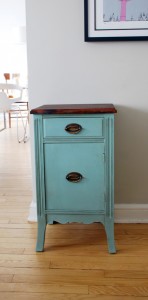 Sweet bedside table in duck egg blue