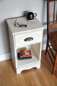 milk painted side table