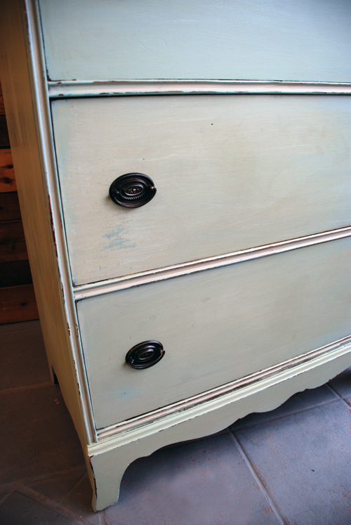 Miss Mustard Seed Milk Paint mint green dresser