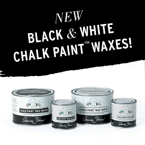 Annie Sloan Chalk Paint black and white wax